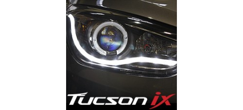 AUTOLAMP AUDI STYLE LED HEADLIGHTS SET HYUNDAI TUCSON IX35 2009-13 MNR